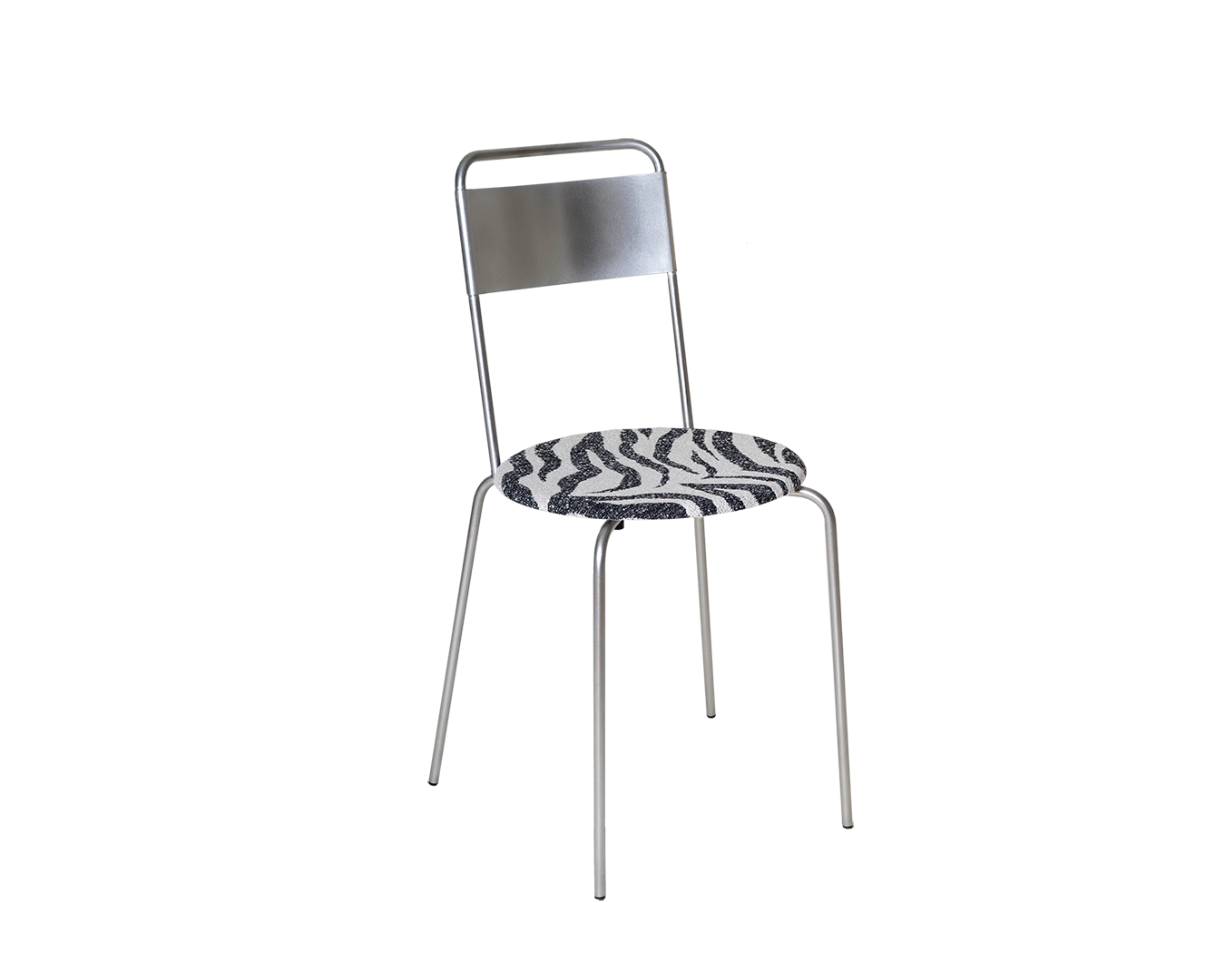 Petit Rond Chair | Stainless Steel / Zebra Fabric – FRAMA