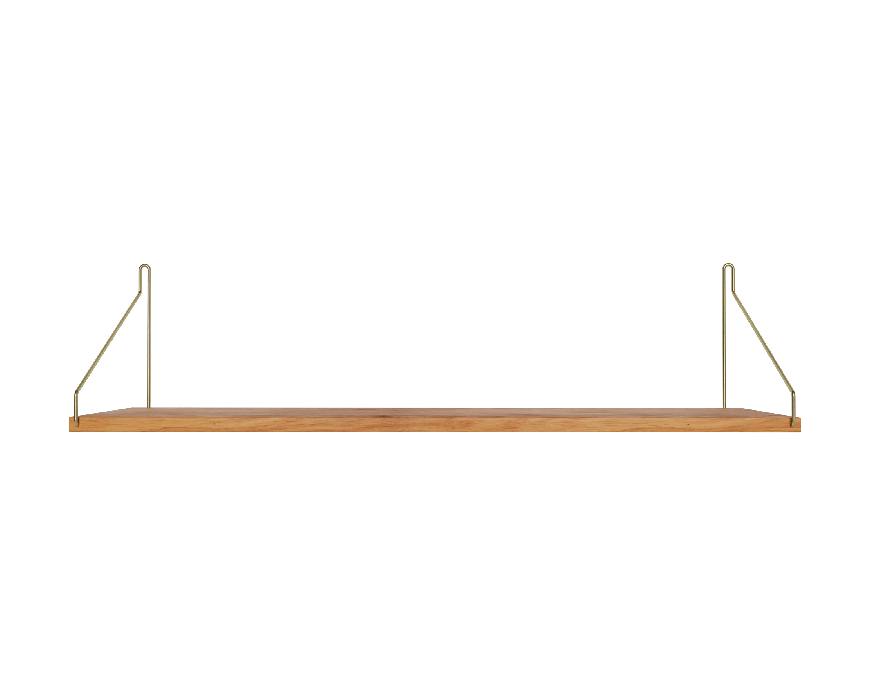 Single Shelf | Natural Oak / Brass | D20 / W80 – FRAMA Single Shelf | Natural Oak / Brass | D20 / W80 – FRAMA