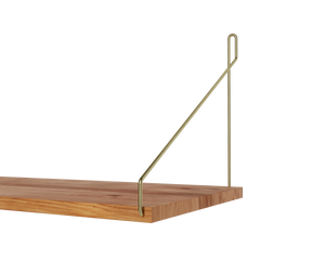 FRAMA Single Shelf | Natural Oak / Brass | D27 / W40
