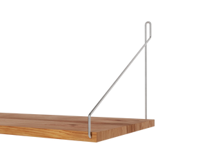 FRAMA Single Shelf | Natural Oak / Stainless Steel | D27 / W80