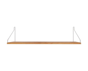 Single Shelf | Natural Oak / Stainless Steel | D20 / W80