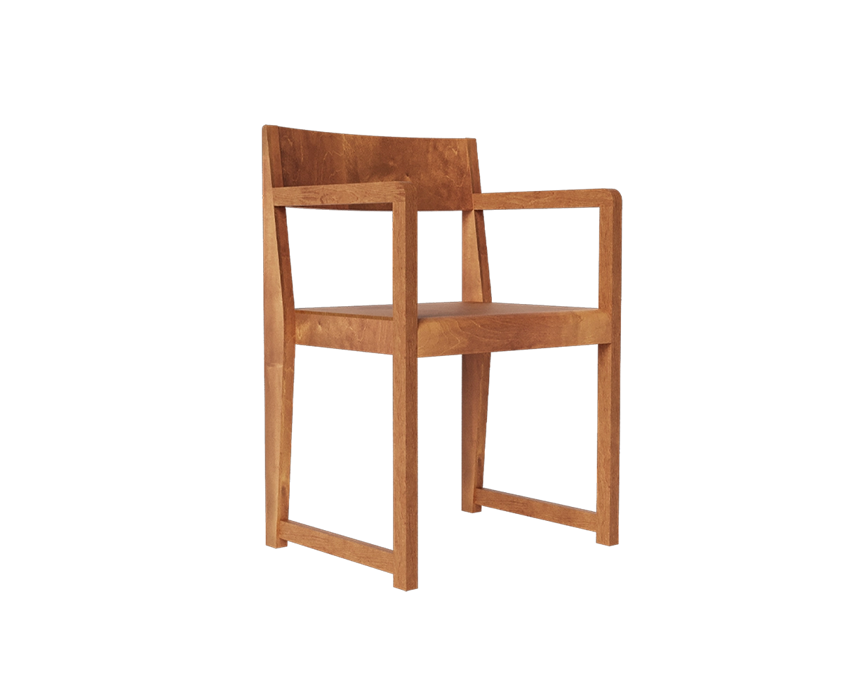 Armrest Chair 01 | Warm Brown Birch – FRAMA