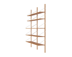 Shelf Library Double Section | Natural Oak | H185.2 / W80
