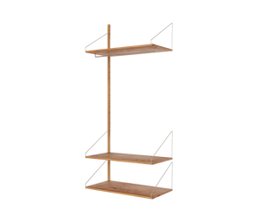 Shelf Library Add-on Hanger Section | Natural Oak | H185.2 / W80