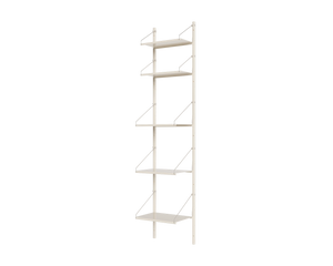 Shelf Library Single Section | Warm White Steel | H185.2 / W40