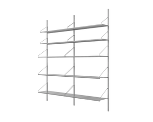 Shelf Library Double Section | Stainless Steel | H185.2 / W80