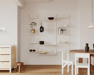 FRAMA Shelf Library Single Section | Warm White Steel | H1852 / W40