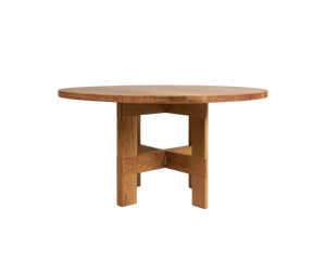 FRAMA Farmhouse Trestle Table | Oak | 140 Ø Round