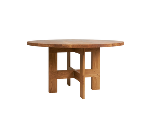 FRAMA Farmhouse Trestle Table | Oak | 140 Ø Round