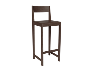 FRAMA BAR CHAIR 01 | DARK WOOD | H76