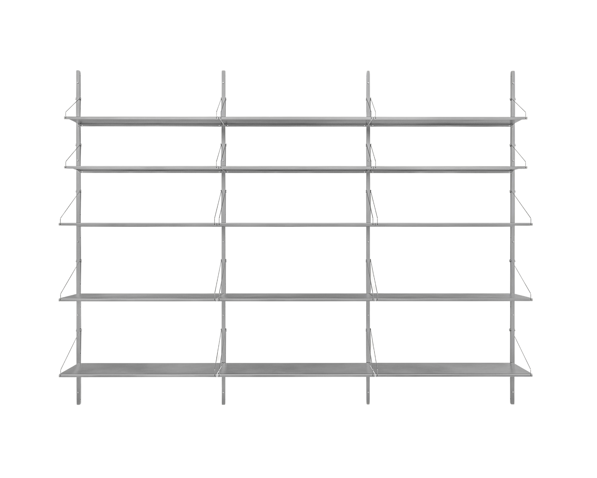 Shelf Library Triple Section | Stainless Steel | H185.2 / W80 – FRAMA