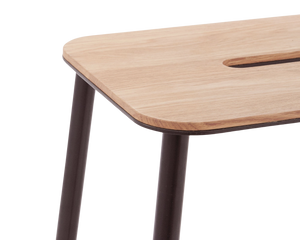 FRAMA Adam Stool | Black / Oak | H50