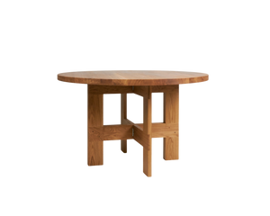 FRAMA Farmhouse Trestle Table | Oak | 120 Ø Round