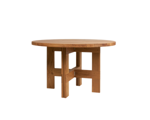 FRAMA Farmhouse Trestle Table | Oak | 120 Ø Round