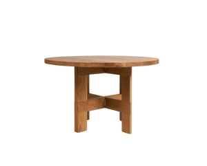 FRAMA Farmhouse Trestle Table | Oak | 120 Ø Round