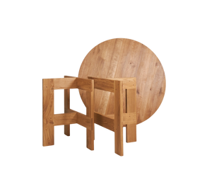FRAMA Farmhouse Trestle Table | Oak | 120 Ø Round