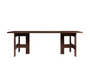 Farmhouse Trestle Table | Dark Oak | L220 Planks