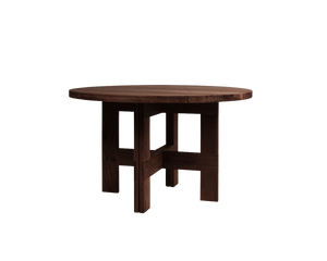 Farmhouse Trestle Table | Dark Oak | 140 Ø Round
