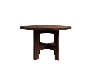 Farmhouse Trestle Table | Dark Oak | 140 Ø Round