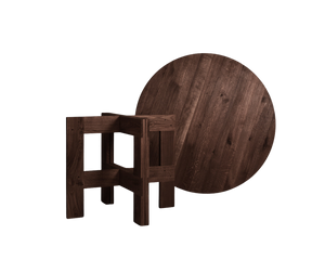 Farmhouse Trestle Table | Dark Oak | 140 Ø Round