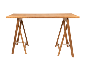 Folding Flat Trestle Table | Warm Brown Birch