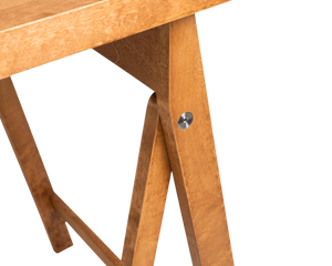 Folding Flat Trestle Table | Warm Brown Birch