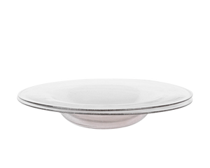 Isle Glass Shallow Bowl Set of Two | Light Smoke