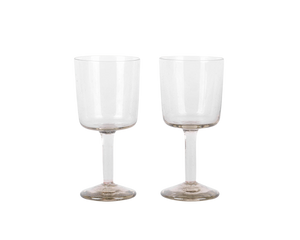 Isle Stem Glass Set of Two | Light Smoke