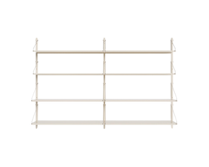 FRAMA Shelf Library Double Section | Warm White Steel | H1084 / W80