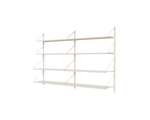 FRAMA Shelf Library Double Section | Warm White Steel | H1084 / W80