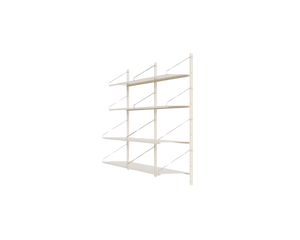 FRAMA Shelf Library Double Section | Warm White Steel | H1084 / W80