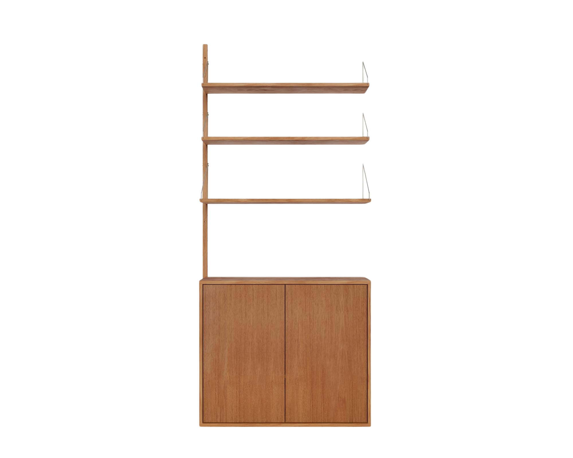 Shelf Library Medium Cabinet Add-on Section | Natural Oak | H185.2