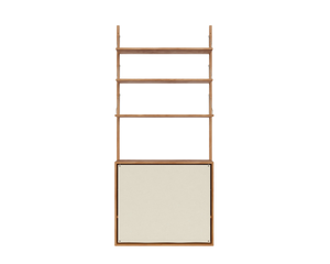 FRAMA SHELF LIBRARY CANVAS CABINET SECTION | NATURAL OAK / CANVAS | H1852 / W80