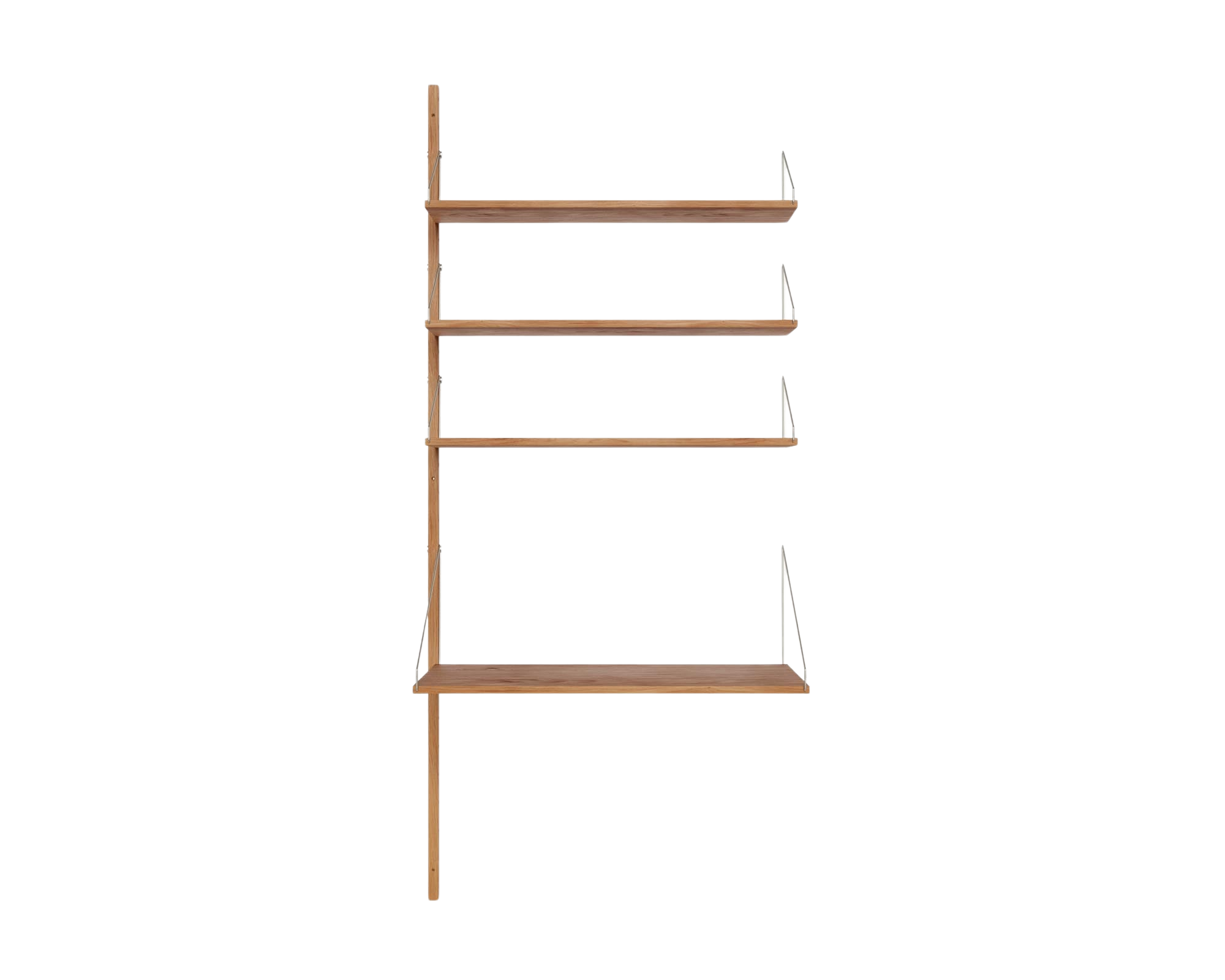 Shelf Library Add-on Desk Section | Natural Oak | H185.2 / W80 – FRAMA