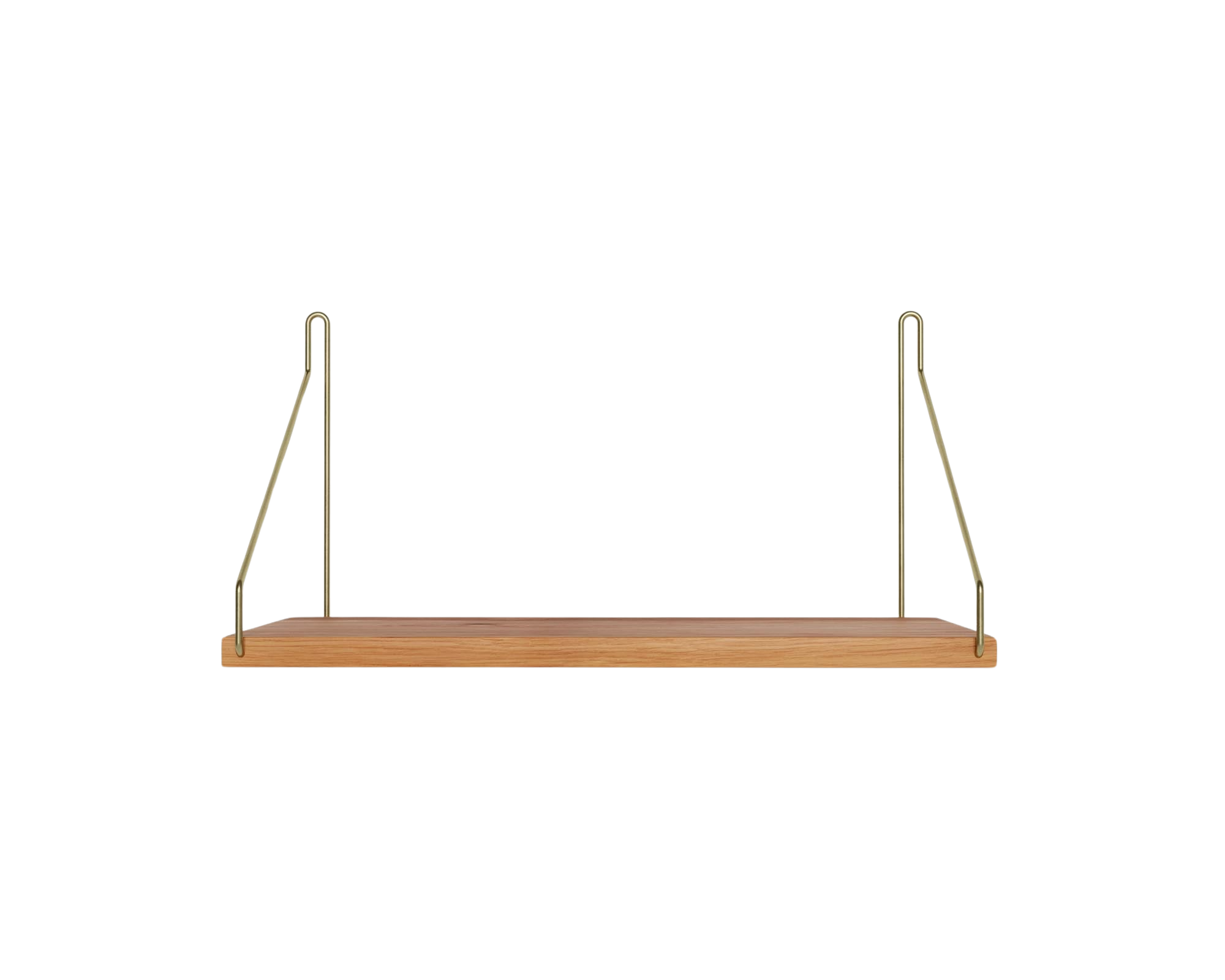 Single Shelf | Natural Oak / Brass | D20 / W40 – FRAMA