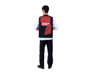 Toogood x FRAMA | Roper Gilet | Painted Cotton Red + Pink