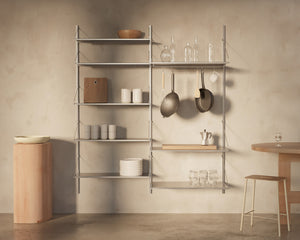 FRAMA Shelf Library Double Section | Stainless Steel | H1852 / W80