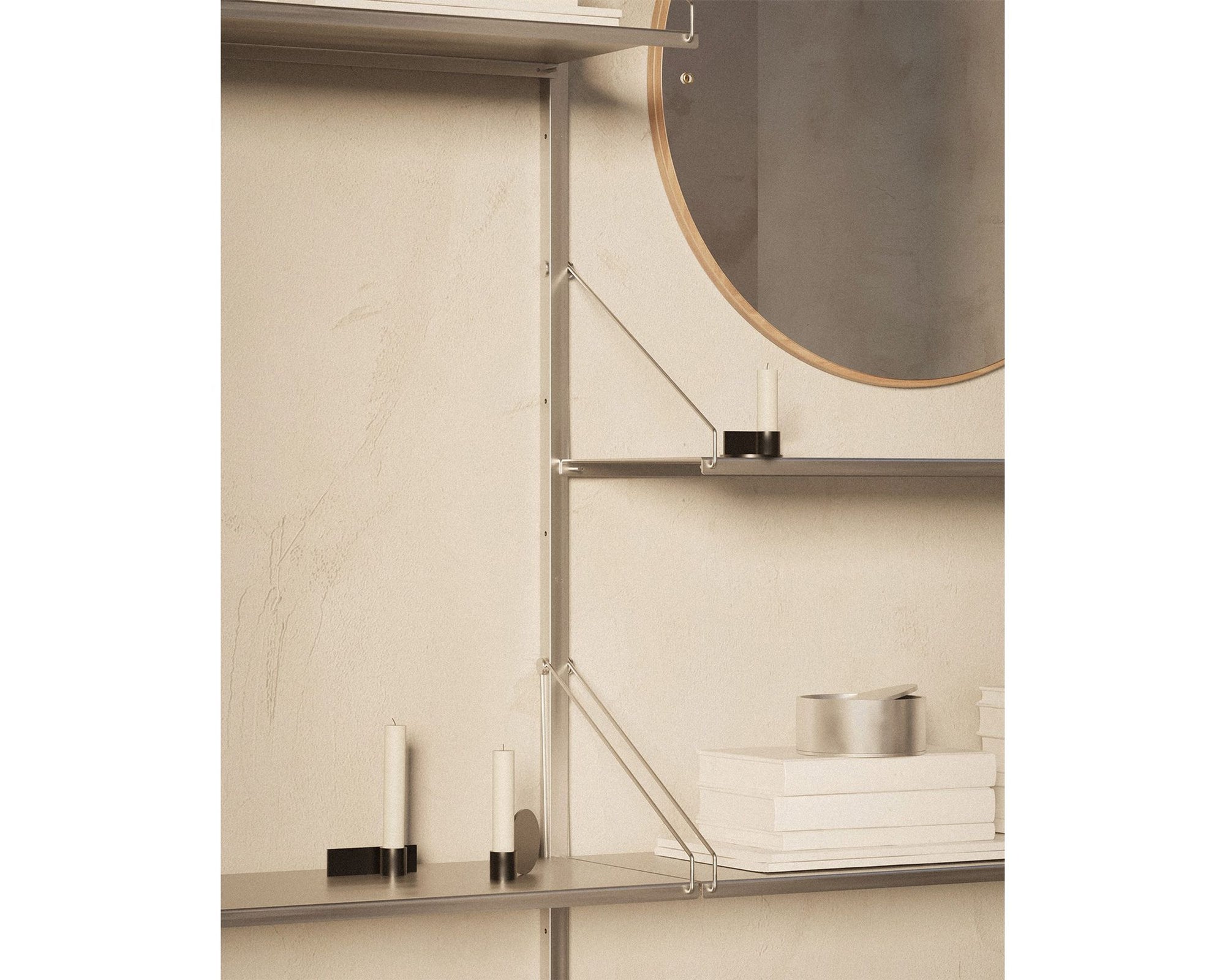 Shelf Library Double Section | Stainless Steel | H1084 / W80 – FRAMA