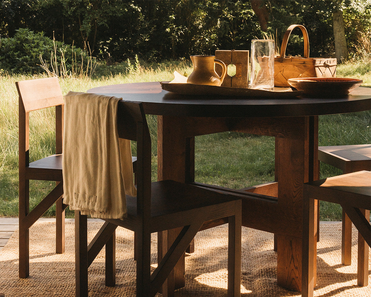 Farmhouse Table Trestles Dark Oak | Wooden Design | FRAMA
