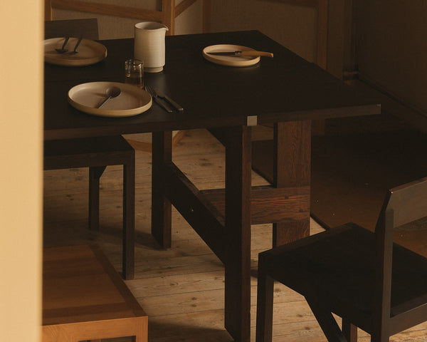 Farmhouse Trestle Table Dark Oak | Unique Dining | FRAMA