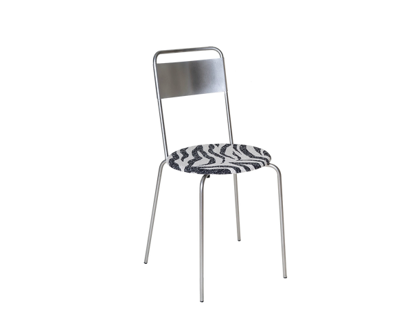Petit Rond Chair | Stainless Steel / Zebra Fabric – FRAMA