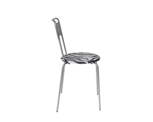 FRAMA Petit Rond Chair | Stainless Steel / Zebra Fabric