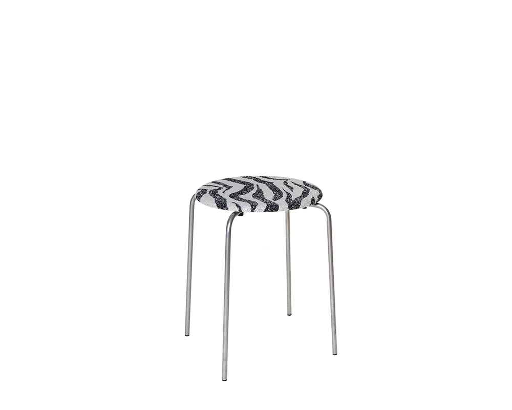 Petit Rond Stool | Stainless Steel / Zebra Fabric – FRAMA