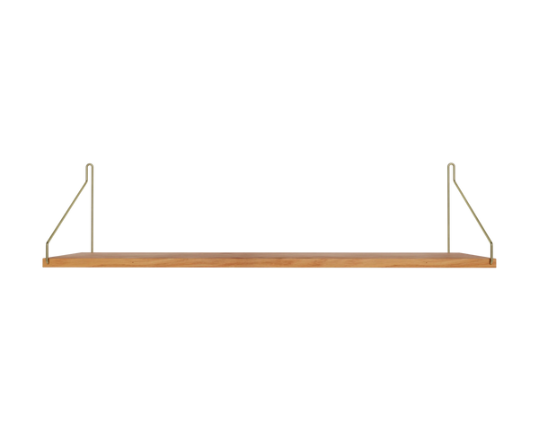 Single Shelf | Natural Oak / Brass | D20 / W80 – FRAMA