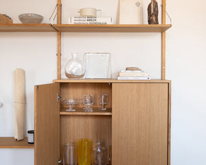 FRAMA | Shelf Library Medium Cabinet Section | Natural Oak | H185.2 / W80