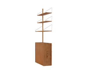 Shelf Library Medium Cabinet Add-on Section | Natural Oak | H185.2 / W80