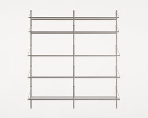Shelf Library Double Section, Stainless Steel