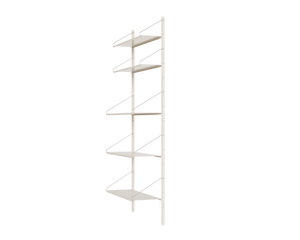 Shelf Library Single Section | Warm White Steel | H185.2 / W80