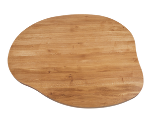 FRAMA Farmhouse Trestle Table in Oak Wood with Pond Shape