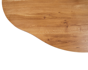 FRAMA Farmhouse Trestle Table in Oak Wood with Pond Shape